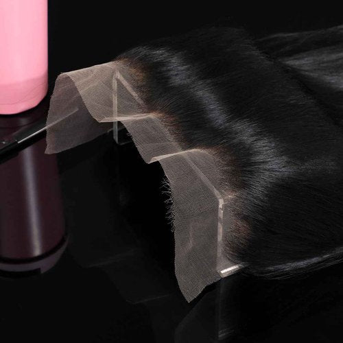 Knots Bleached CindiRiver 13x6 Frontal HD Lace Virgin Human Hair Straight, Pre Plucked Natural Hairline, Skinlike Real HD Lace Invisible Lace For Black Women