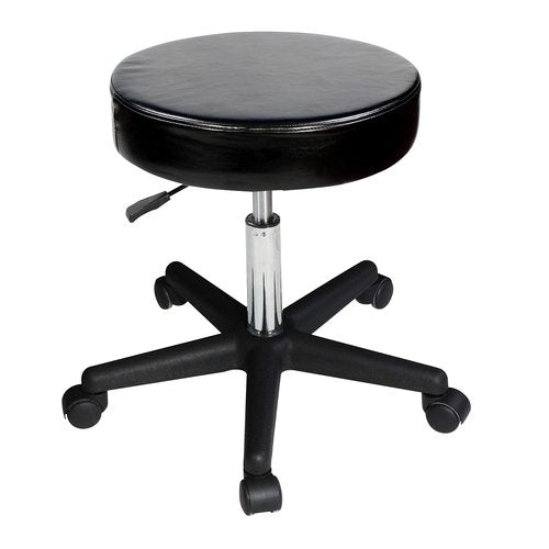 Height Adjustable Rolling Swivel Hydraulic Stool in Black for Salon,Beauty, Home and Office