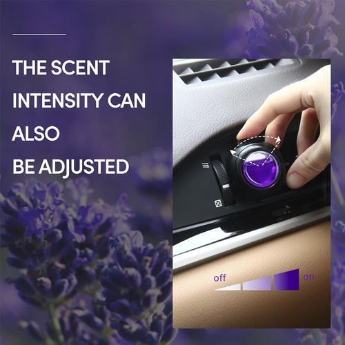 Car Air Freshener Vent Clips, 8 Pack, Provides Long-Lasting Scent, Up to 240 Days, Odor Eliminator (Lavender)