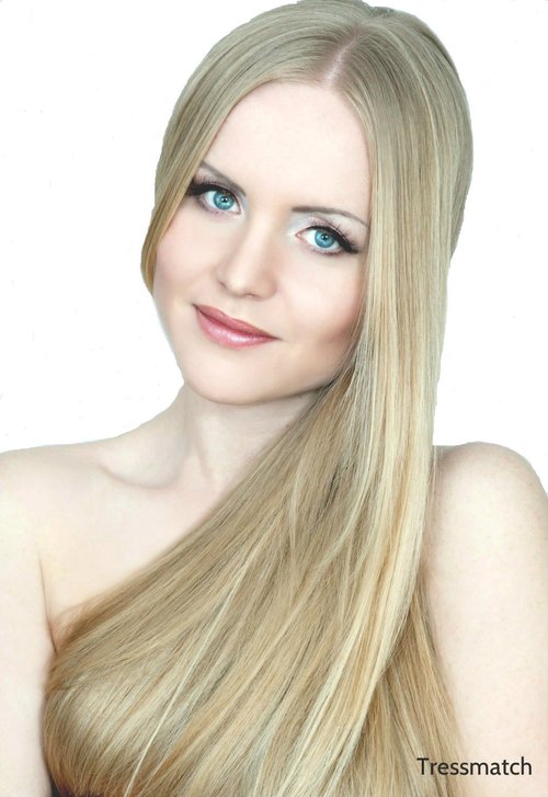 TRESSMATCH16”-18" Remy Human Hair Clip in Extensions Thick to Ends Wheat/Natural/Medium Blonde (#16) 9 Pieces Full Head Volume Set [4.4oz/122g] …