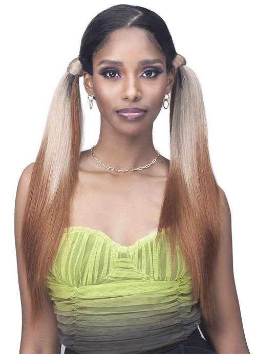 Bobbi Boss Synthetic Hair Wig - MLF680 HADLEE, Zig Zag Full Lace Wig, High Heat Safe (TT1B/30)