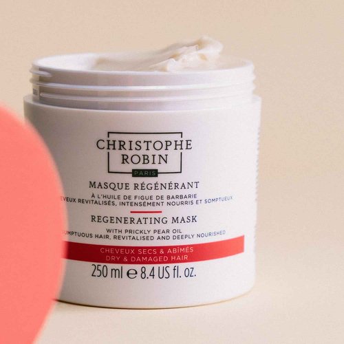 Christophe Robin Regenerating Mask with Prickly Pear Seed Oil for Dry, Damaged and Chemically Treated Hair 8.4 fl. oz