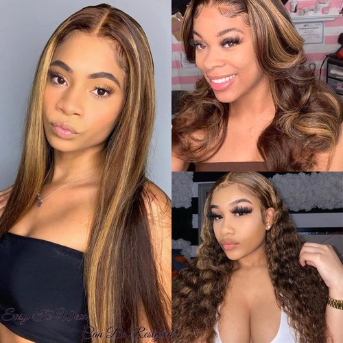 Asteria Hair Clip In Hair Extensions Real Human Hair for Women Highlights Chocolate Brown to Caramel Blonde Colored Hair Extensions Straight Hair 7pcs 120g 20 Inch