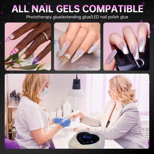 CHRISTINE SHELLY Rechargeable UV LED Nail Lamp & Professional Rechargeable Nail Drill Machine, Manicure Pedicure Tool