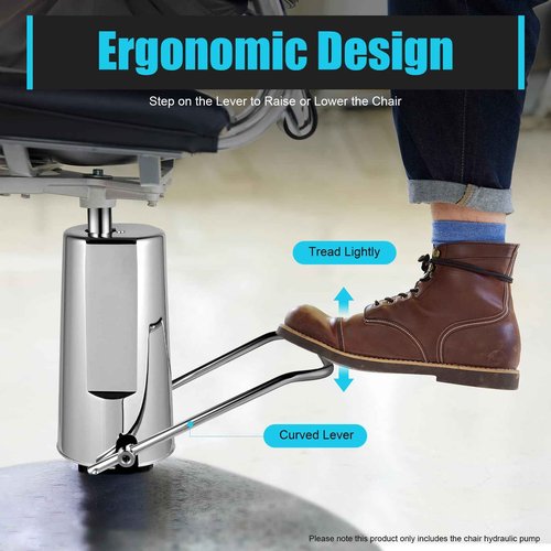 DYNAMI Barber Chair Hydraulic Pump,4 Bolt Salon Chair Replacement Hydraulic Pump,Adjustable Height 4.3in, Load 440Lbs,for Salon Tattoo Stylist Barber Chair(4 Screw Pump)