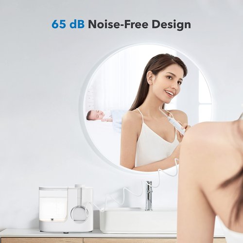 Zao's Selection Water Flosser, 1000ml Water Picks for Teeth Cleaning 30-130 PSI Teeth Cleaner, 8 Tips & Isolated Tip Storage, Dual Flow Control Power Dental Oral Irrigator for Braces