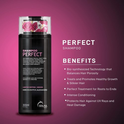 TRUSS Perfect Hair Mask with Collagen, Keratin & Hyaluronic Acid, Deep Conditioning Treatment Bundle with Shampoo - For All Hair Types, Anti-Age