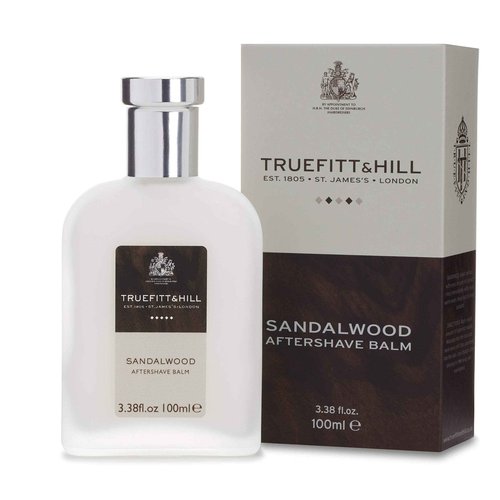 Truefitt & Hill Luxury Aftershave Balm - Sandalwood - Premium Soothing Moisturizer with Aloe Vera Extract - Ideal for Sensitive Skin, Razor Burn Relief, and a Silky Smooth Finish - 3.38 oz.