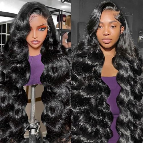 IDHERE 24 Inch 8x5 HD Lace Closure Wigs Human Hair Wear and Go Glueless Human Hair Pre Plucked Pre Cut 180% Density Body Wave Lace Front Wigs Human Hair for Women