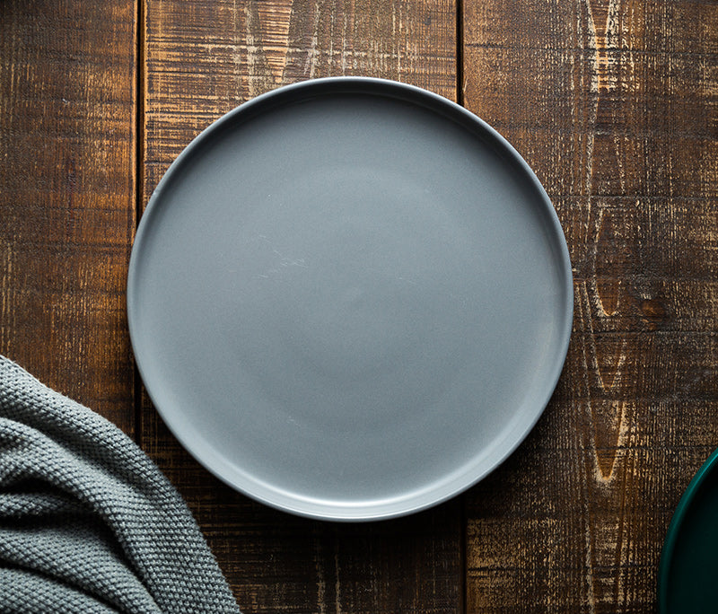 Nordic Ceramic Dinner Plate 10 Inch - Plain Style Kitchen & Diningware