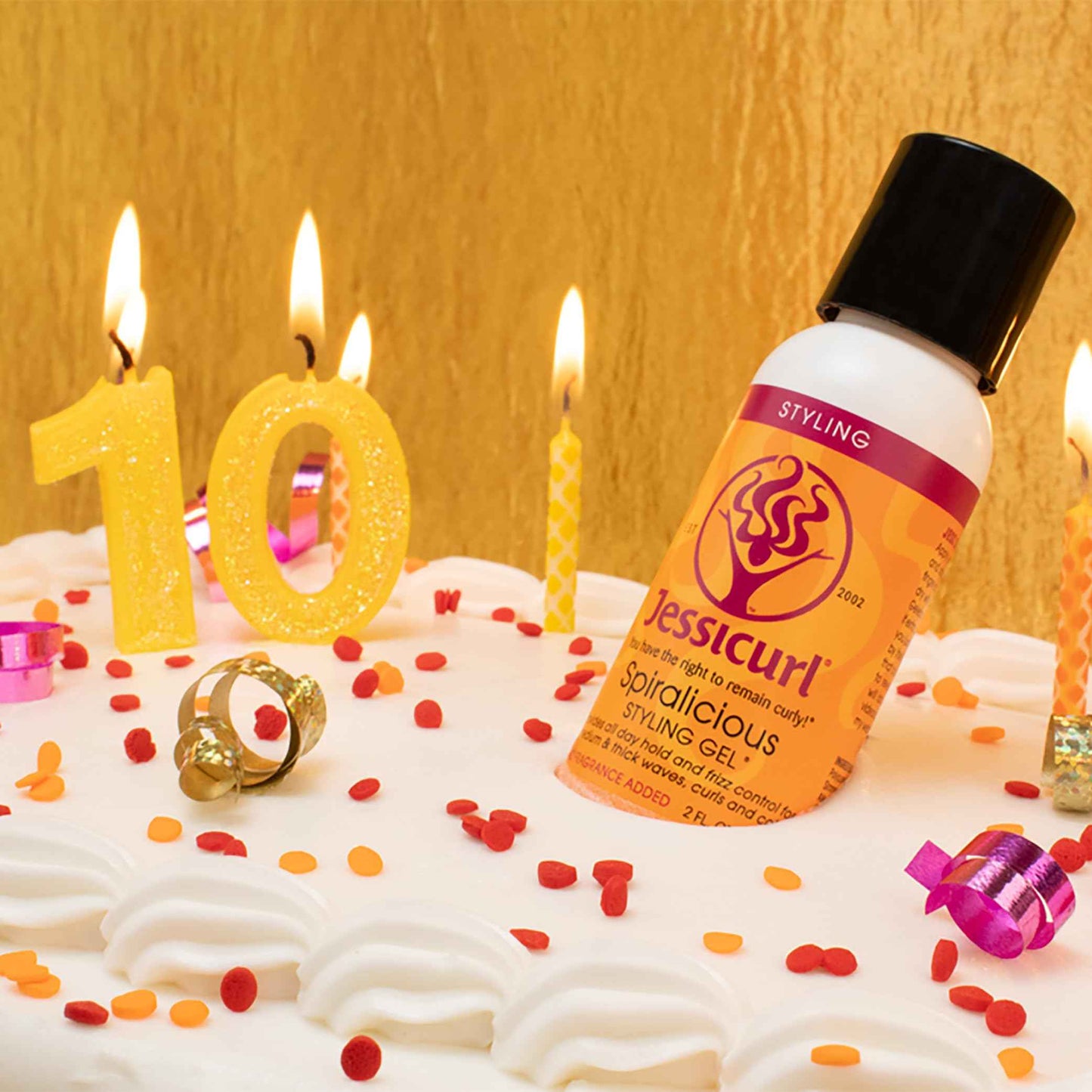 Jessicurl Spiralicious Gel, Citrus Lavender, 32 Fl oz. Curl Defining Hair Product for Frizz Control, All Hair Types