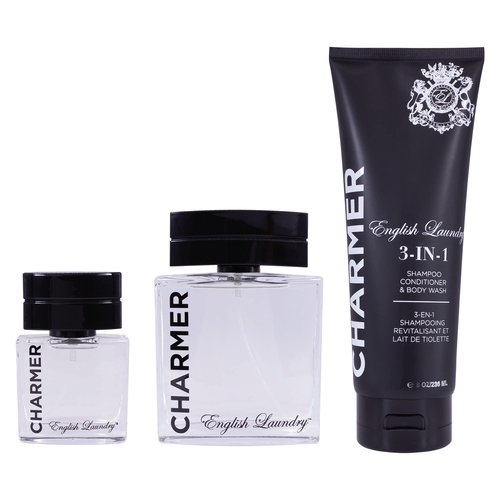 Charmer by English Laundry Eau de Parfum for Men 3 Piece Gift Set, 3.4 fl. oz.