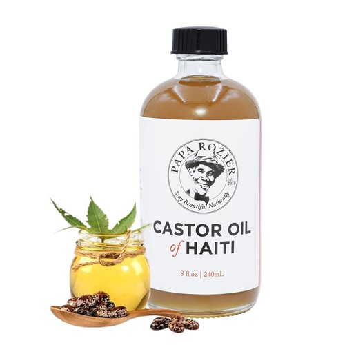 Papa Rozier Farms Pure Organic Castor Oil for Hair Growth, Skin Moisturizer, Grow Eyelashes, Eyebrows and Nails Treatment, 8 Fluid Ounces, Pack of 1