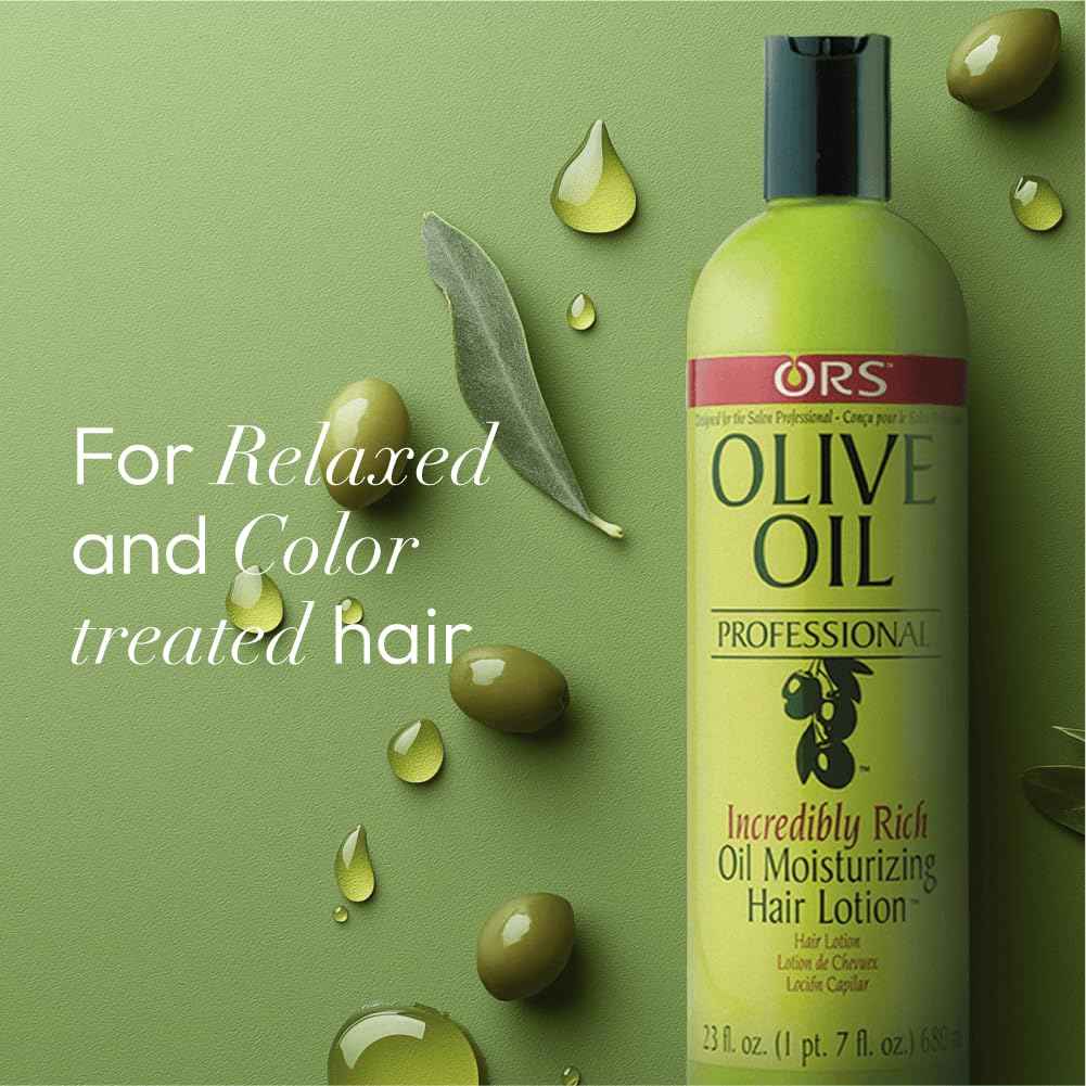 ORS Olive Oil Professional Incredibly Rich Oil Moisturizing Hair Lotion 23 Ounce (Pack of 3)