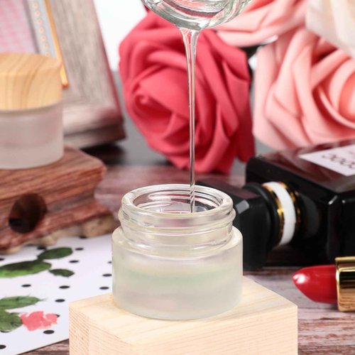 Geiserailie 150 Pieces Glass Cosmetic Containers Empty Sample Jars with Leak Proof Lids Makeup Sample Containers for Lotion Cream Cosmetic (5 Gram)