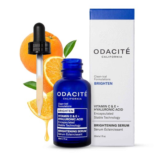 Odacite Brightening Vitamin C & Hyaluronic Facial Serum - Anti-Aging Facial Serum Targets Loss of Firmness & Dark Spots - Squalane, Vitamin E & Neroli Floral Water for Smooth Skin - 1 Fl Oz