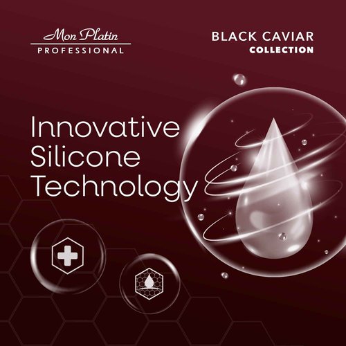 Mon Platin Professional Hair Conditioning Mask, Black Caviar Total Repair, 500ML, For Straightened Hair, Intensive Recovery, Deep Conditioning, SLS/Salt Free