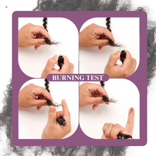 ADIASAI 2 Packs Afro Kinkys Bulk Human Hair 18 Inch 50g/Pack for Permanent Micro Locs Mini Kinky Twist Braids Loc Extensions Dreadlock Extensions Repair Locs Can Be Bleached Dyed (Natural Black)