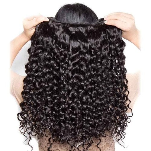 Releek Deep Wave Bundles Human Hair Water Wave 3 Bundles 20 22 24 Inch Wet and Wavy 12A Brazilian Virgin Ocean Wave 100% Unprocessed Curly Weave Human Hair Bundles Natural Color