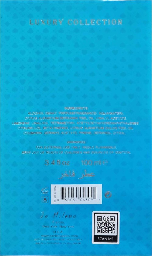 Jo Milano Game of Spades Full House Parfum, 3.4 oz/100ml