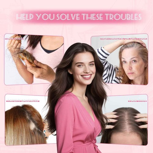 HappyNewHair Hair Toppers for Women Real Human Hair, Chocolate Brown 6x7inch Large Base 12inch Hair Pieces for Women with Thinning 55g 360°Cover Clip In Extensions Topper Add Volume (#4Toppers-12inch)