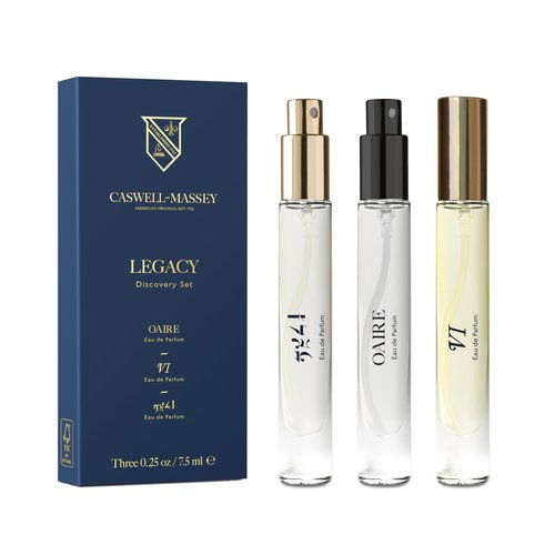 Caswell-Massey Legacy Discovery Set – Includes 2571, OAIRE, Number Six – Fragrance for Men, Travel Size, Made in USA, 0.25 Fl Oz Each