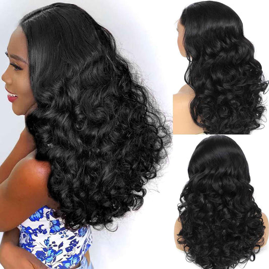 250 Density HD Lace Front Wigs Human Hair Loose Wave 13x4 Lace Front Wigs Human Hair Glueless Transparent Bouncy Body Wave Lace Frontal Wigs For Black Women Pre Plucked with Baby Hair 24 Inch