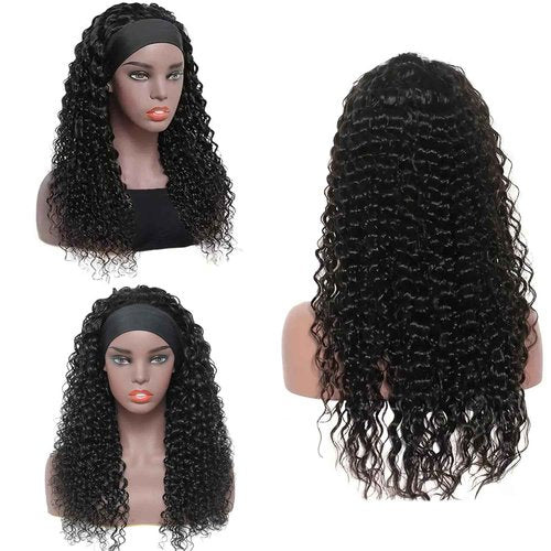 Bellarayine Deep Wave Human Hair Wig - Lace Front, Machine Made (24 Inch, Natural Color)
