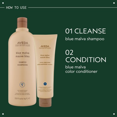 Aveda Blue Malva Shampoo & Color Conditioner Set | Purple Shampoo and Conditioner for Blonde & Gray Hair | Neutralizes Brassiness & Yellow Tones | 95%+ Naturally Derived*