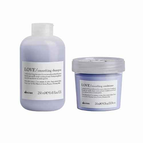 Davines LOVE Smoothing Shampoo & Conditioner, Gentle Cleansing for Frizzy or Coarse Hair, Smooth, Soften & Nourish, Adds Shine, 8.45 & 8.87 fl. oz.