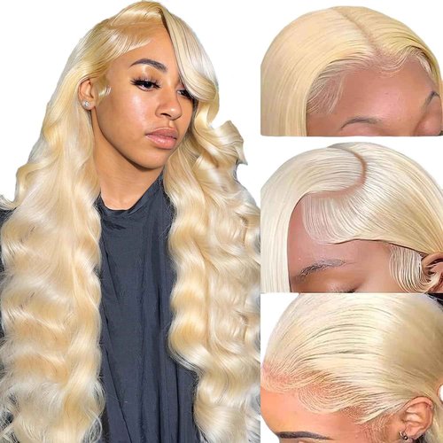 613 Lace Front Wig Human Hair 20inch 13x4 Blonde 100% Wig Human Hair Blonde Lace Front Wigs Human Hair 180% Density Premium 613 HD Lace Frontal Wig Pre Plucked