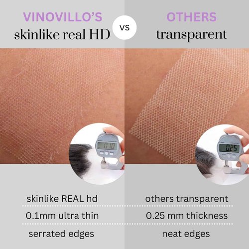 VINOVILLO 6x6 Skinlike Real HD Lace Closure Only Straight Ultra Thin Invisible Lace Virgin Human Hair Closure Pre Plucked Natural Hairline Sew In Closure Piece 16 Inch Natural Black