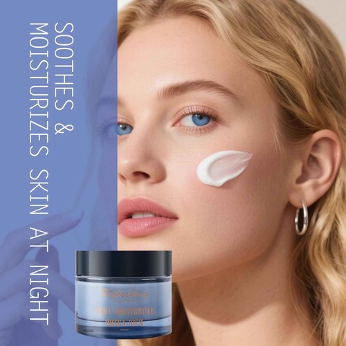 SKSOYT Midnight Recovery Omega Botanical Night Cream, Anti-Wrinkle Face Moisturizer with Omega 3, Omega 6, Vitamin C & Hyaluronic Acid, Plumps & Replenishes Skin Barrier – 1.7 fl oz