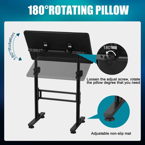 POARMEEY XXL Tattoo Arm Rest Stand Professional Tattoo Armrest with Large Soft Pillow and Adjustable Hight Angle for Studio