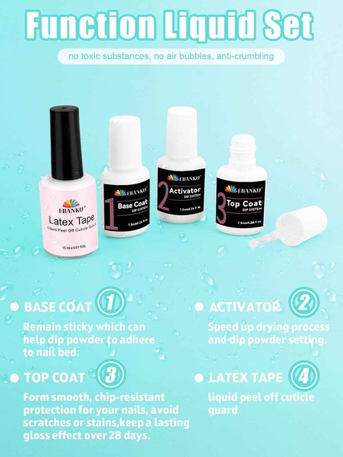 50 Color Dip Powder Nail Kit with Electric Nail Drill Base & Top Coat/Activator Liquid Nail Art Manicure Salon DIY for Daily at Home Party Gifts for Women