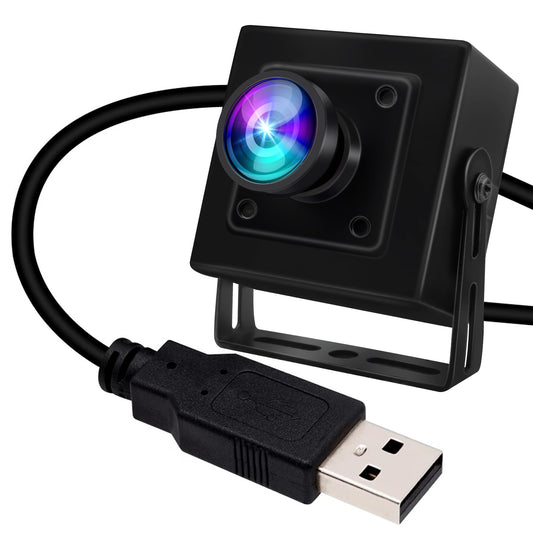 4K USB Camera with 170degree Fisheye Lens HD Video Audio Webcam High Speed Wide Angle PC Camera IMX317 USB with Camera for Computer Mini UVC USB2.0 Web Camera for Laptop Jetson Nano Raspberry Pi