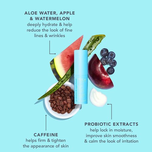 TULA Skin Care Glow & Get It Cooling & Brightening Eye Balm 0.35 oz + Pink 'Spresso Energizing Eye Balm 0.35 oz, 2 Piece Set