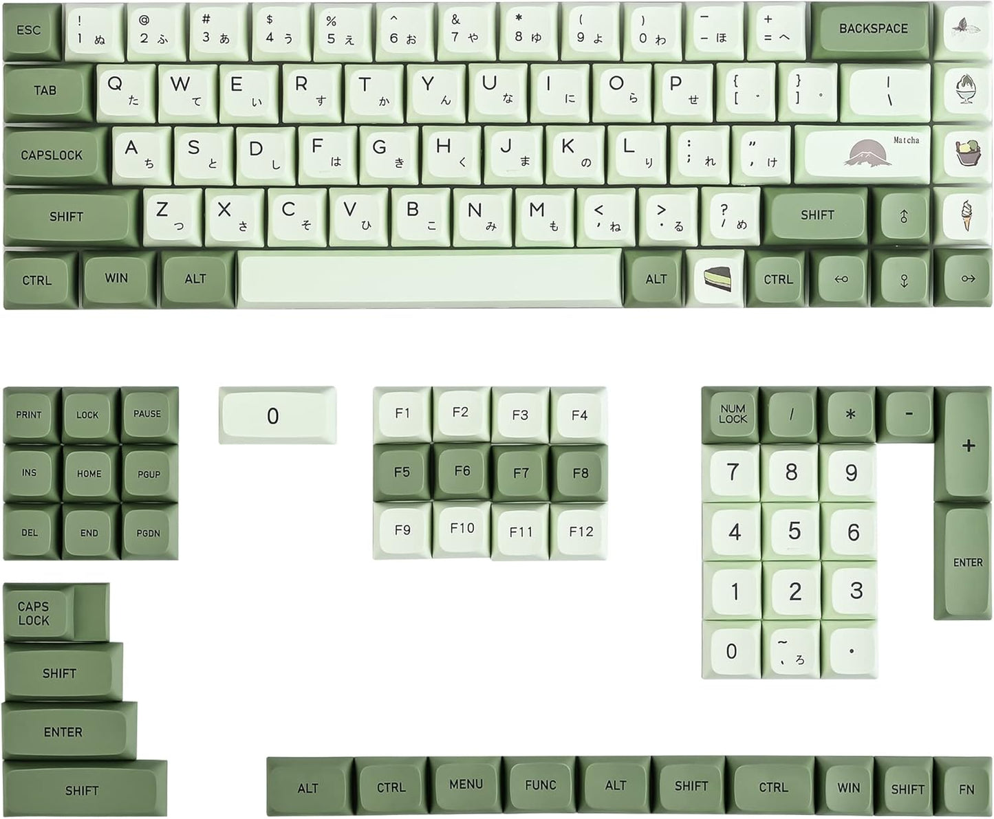 133 Keys PBT Keycap XDA Profile Keycaps Dye-Sublimation Custom Keycaps for MX Switches 60% 75% 100% Mechanical Gaming Keyboards(Caramel Bear)