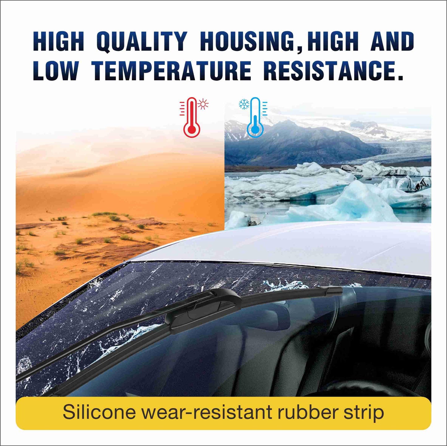 5 PLUS® Silicone Wiper Bades 22 18 Inch Replacement For 2015 2016 2017 Chevy Colorado / 2015-2018 GMC Canyon,Premium All-Season Automotive Replacement Windshield Wiper Blades With Water Repellent