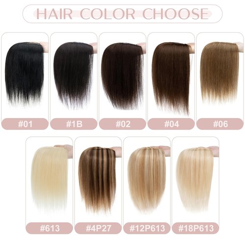 SEGO Pro Hair Toppers for Women Real Human Hair with No Bangs Upgrade Lace Base 3.9 * 4.7 Inch Clip In Topper Hairpieces for Women #02 Dark Brown 6 Inch