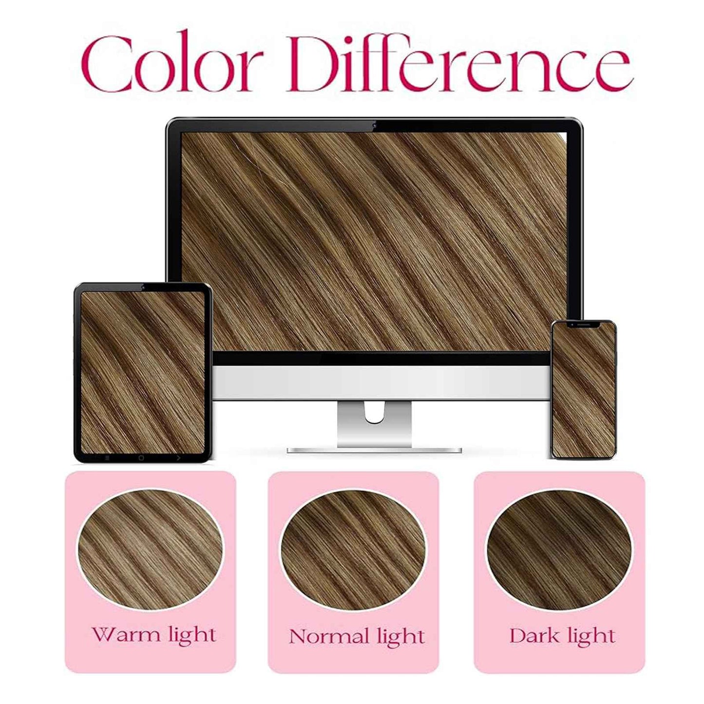 Lacer Clip In Hair Extensions Real Human Hair 20 Inch Light Brown Highlighted Platinum Blonde Thick Silky Straight Remy Human Hair Clip in Extensions 7 Pieces 120 Gram