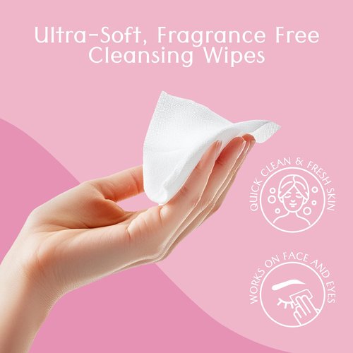 Air Jungles Makeup Remover Wipes Singles Wrapped 30 Pack, 750 Packs, Extra Large 6" x 8", Fragrance-Free, Removes Makeup and Oil, Ultra Soft Cleansing Wipes, Alcohol Free