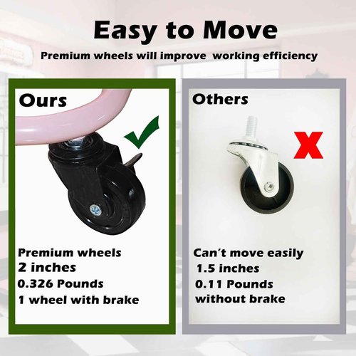 ICCTUO Braiding Hair Rack with 196 Pegs, Hair Extension Holder with 4 Tiers Storage Cart, Elegent Pink Braiding Rack Stand for Hair Braider, Sturdy Hair Rack for Salon, Home, Beauty School