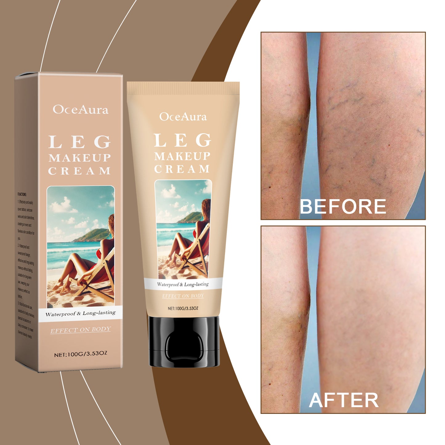 Darkening Foundation Cream for Body Covering 100g - Concealer & Tattoo Cover