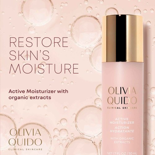 OLIVIA QUIDO Clinical Skincare Active Moisturizer 1.7oz, Facial Skin Care Product for Women and Men, Personal Care Product and Facial Moisturizer for Oily Skin, Dry Skin, and All Other Skin Types