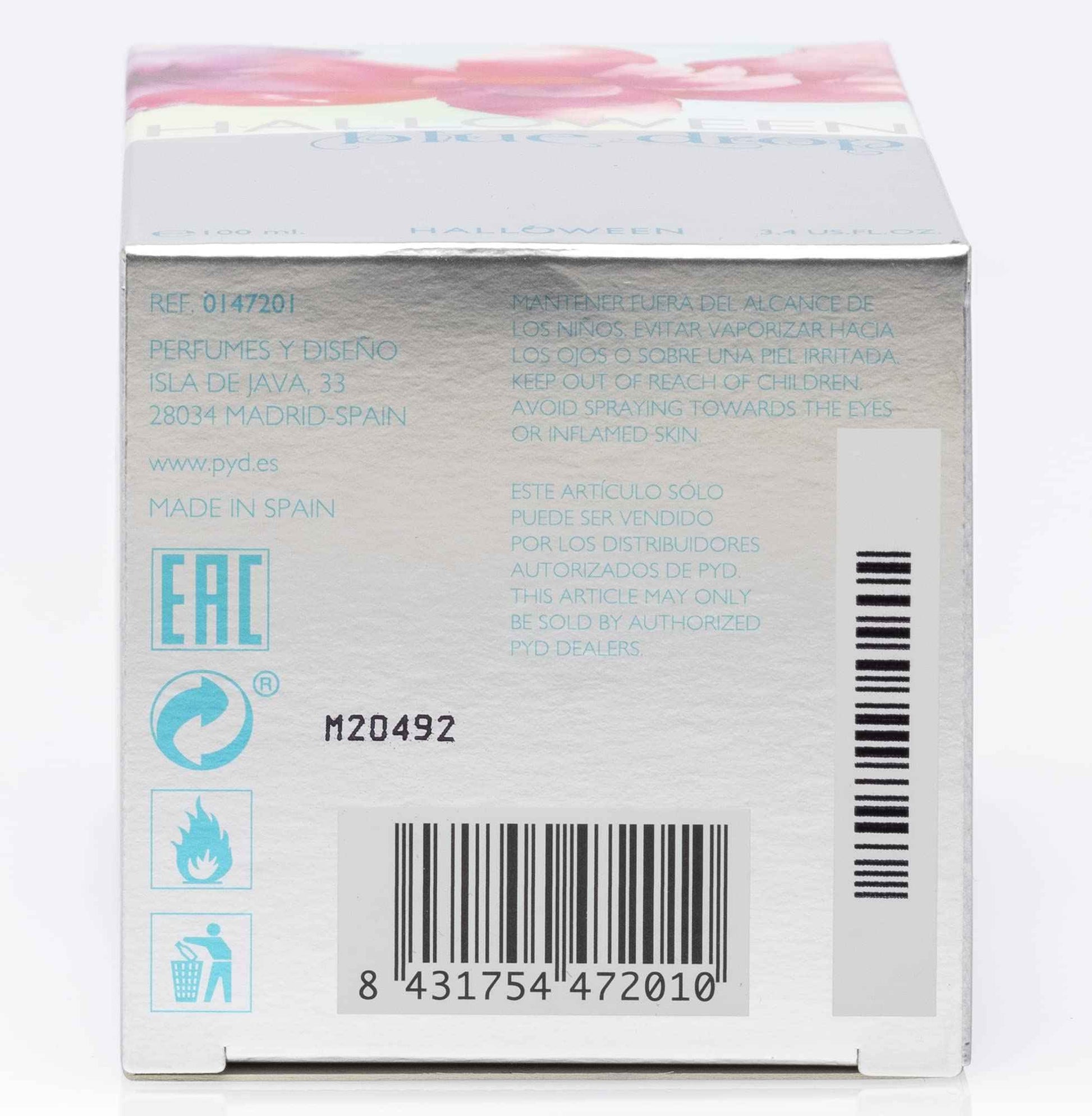 Halloween Blue Drop Eau de Toilette 3.4 Oz