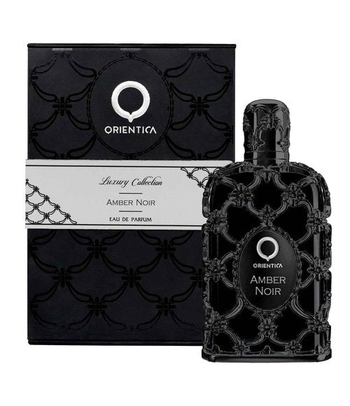 Orientica Luxury Collection Amber Noir Eau De Parfum – Woody, Spicy, Elemi, Fig, Carrot, Lily of the Valley, Cedarwood, Sandalwood, Musk - Arabic Perfume for Men & Women – 2.7oz / 80ml