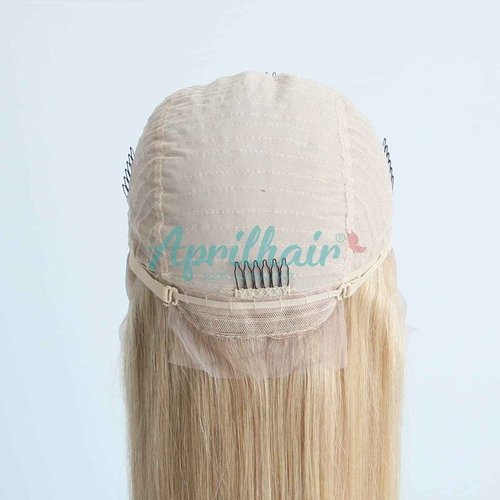 Aprilhair Pre-plucked #27 Honey Blonde 13X4 Lace Front Wigs Straight Glueless 150% Density Brazilian Virgin Human Hair (27 Frontal Wig, 16 INCH)