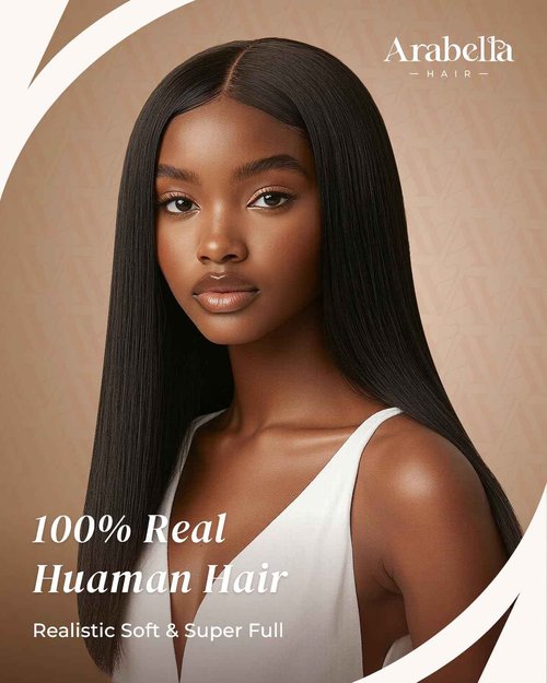 Arabella 5x6 Glueless Wigs Human Hair Pre Plucked Pre Cut Straight Wigs Human hair 230% Density No Glue HD Natural Color Lace Front Closure Ready to Wear Wigs 100% Human Hair For Black Women 16inch