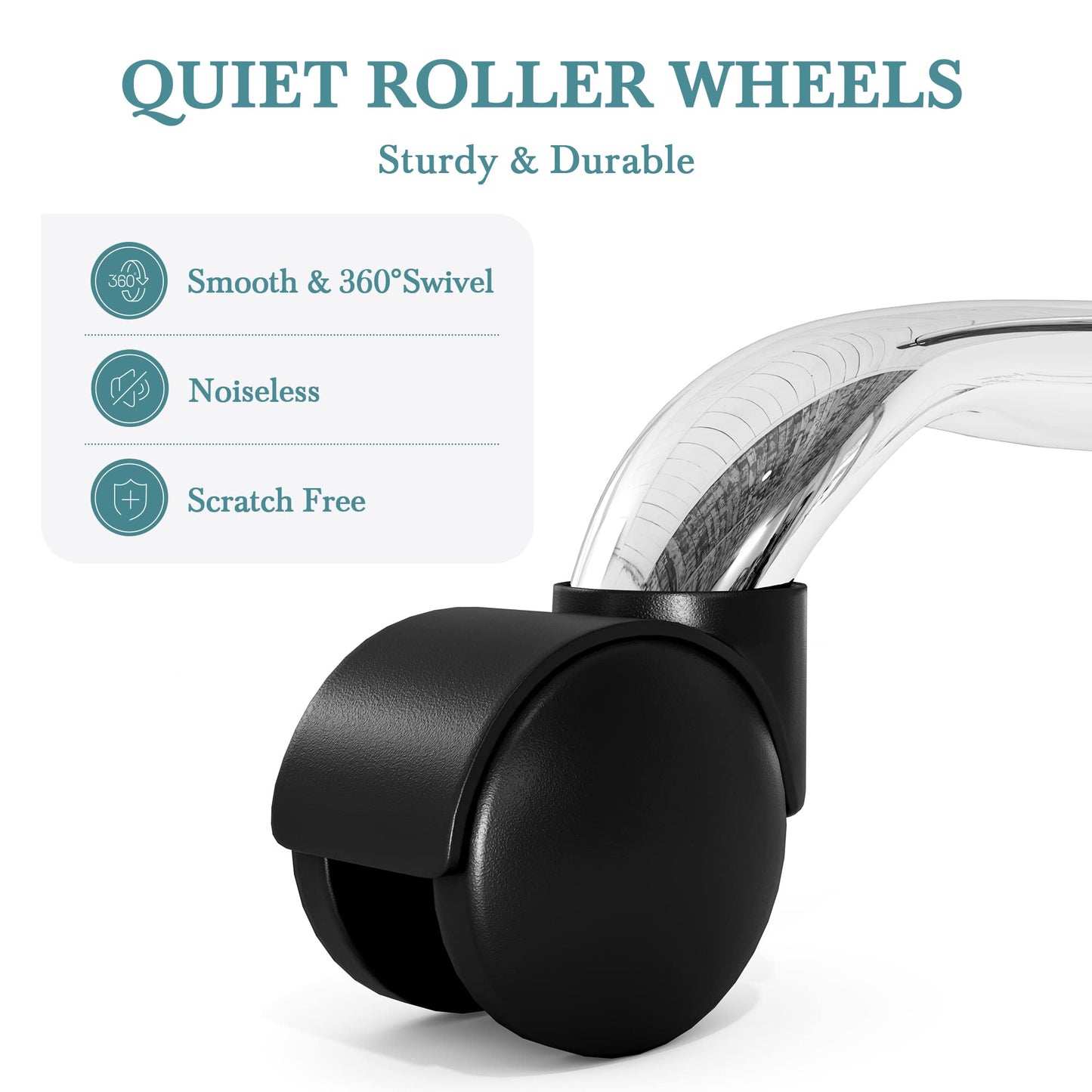 HOOMIC Rolling Stools with Wheels Salon Office Shop Bar Adjustable Spa Tattoo Massage Medical Swivel Drafting Stool with PU Leather Cushioned in Grey